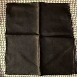 Classic Black Silk Pocket Square